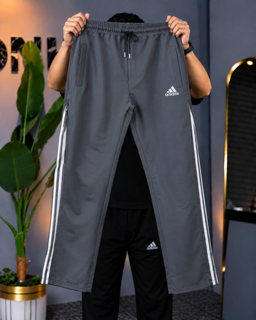2-in-1 Zip Stripe Trouser - Grey